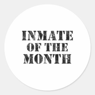 Orange Prison Jail Inmate Prisoner Funny Halloween Classic Round Sticker