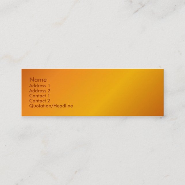 Orange Profile Card (Front)