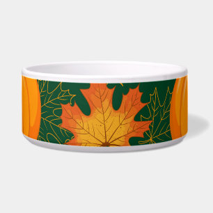 Orange Pumpkin Autumn Leaves Pattern
