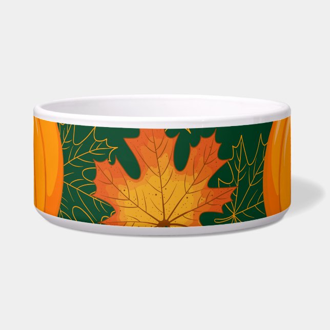 Orange Pumpkin Autumn Leaves Pattern (Front)