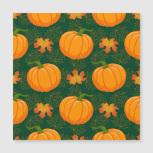 Orange Pumpkin Autumn Leaves Pattern
