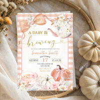 Orange Pumpkin Baby is Brewing Baby Shower Tea
