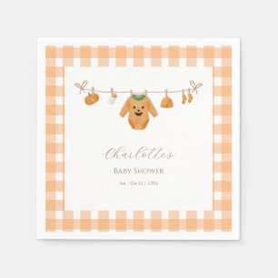Orange Pumpkin Baby Shower Napkins