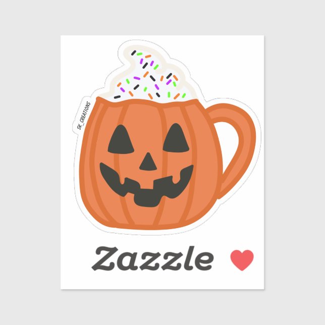Orange Pumpkin Face Mug (Sheet)