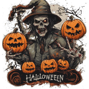 Orange Pumpkin Halloween Party T-Shirt
