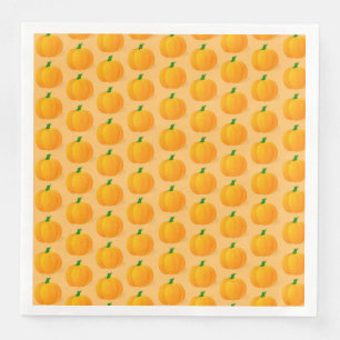 Orange Pumpkin Halloween Pattern Napkin