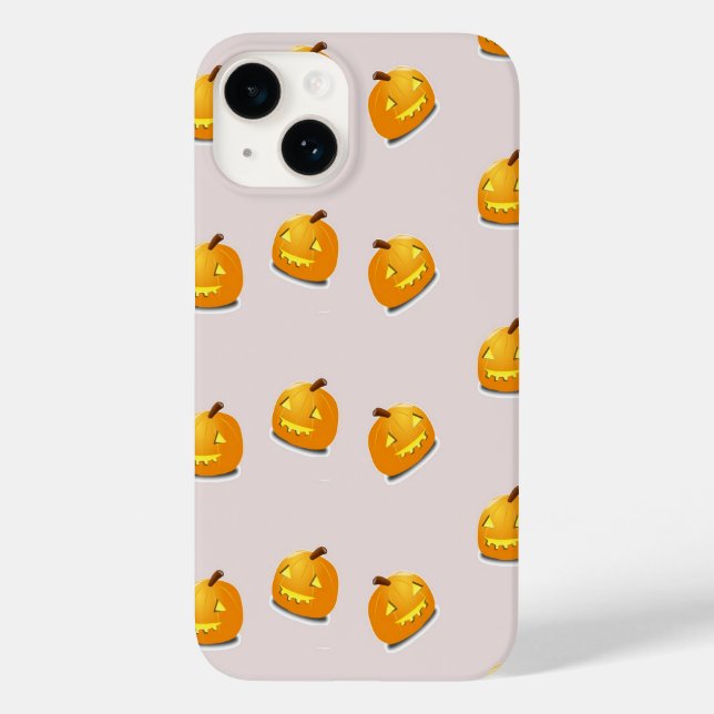Orange pumpkin head pattern Case-Mate iPhone case (Back)