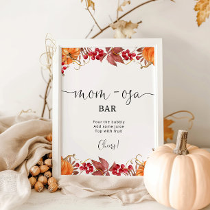 Orange pumpkin mum-osa bar poster