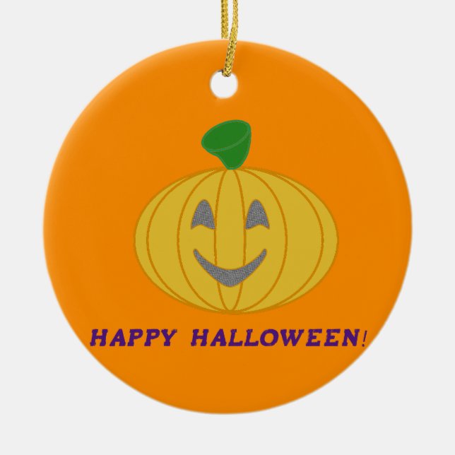 Orange Pumpkin Ornament (Front)