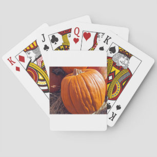 Orange Pumpkin Playing Cards