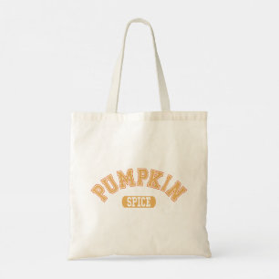 Orange Pumpkin Spice College Letter Inspired Tote Bag