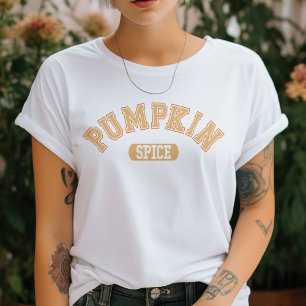 Orange Pumpkin Spice College Letter Inspired Tri-Blend Shirt