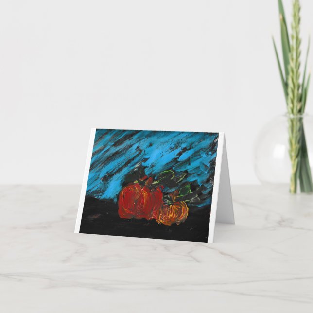 Orange Pumpkin  Thank You Card (Front)
