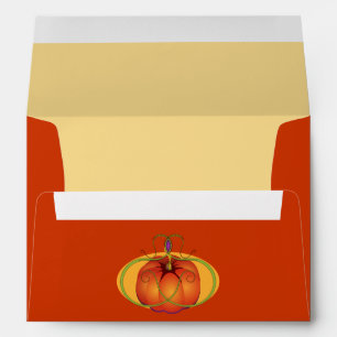 Orange Pumpkin Thanksgiving Envelopes