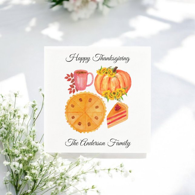 Orange Pumpkin Thanksgiving Friendsgiving Dinner   Napkin (Creator Uploaded)