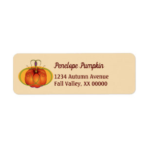 Orange Pumpkin Thanksgiving Personalised Name