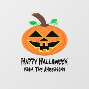 Orange Pumpkin Window Cling