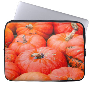 Orange pumpkins at market, Germany Laptop Sleeve