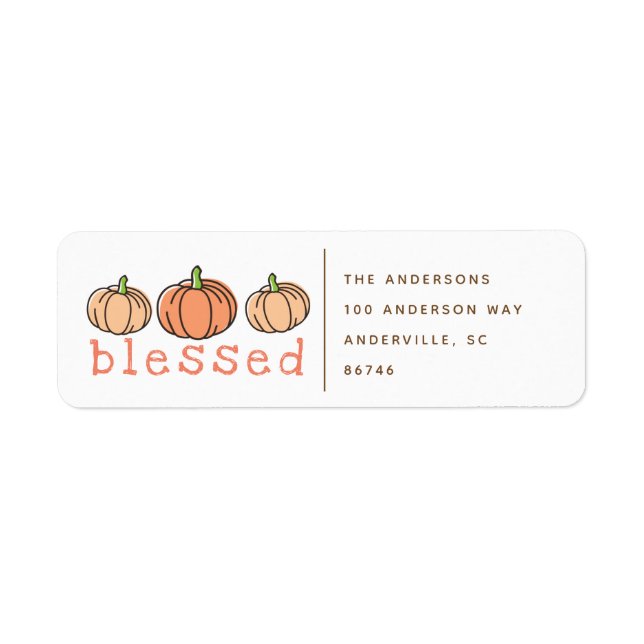 Orange Pumpkins Blessed Thanksgiving (Front)