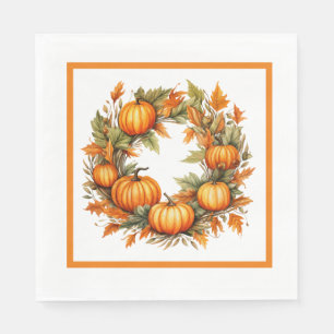 Orange Pumpkins Napkin