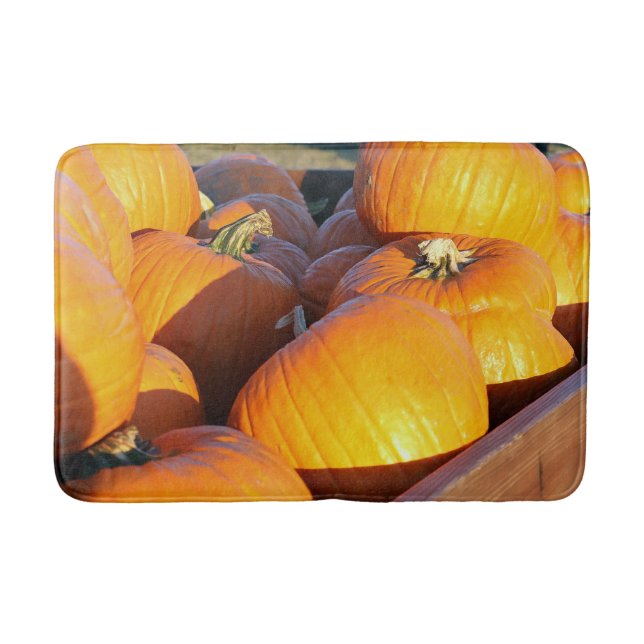 Orange Pumpkins Trailer Bath Mat (Front)
