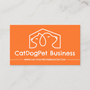 Orange Puppy Daycare Playroom Business Card