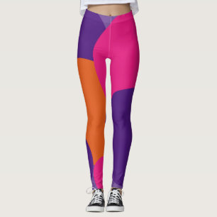 Orange, Purple and Hot Pink Polka Dots Leggings