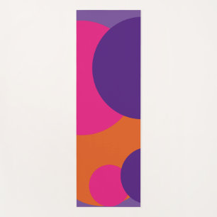 Orange, Purple and Hot Pink Polka Dots Yoga Mat