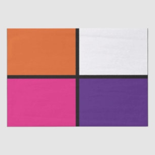 Orange, Purple and Hot Pink Squares  Tissue Paper