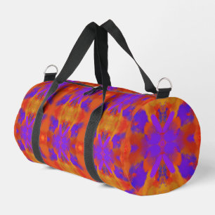 Orange Purple And Red Abstract Graphic Art Design Duffle Bag