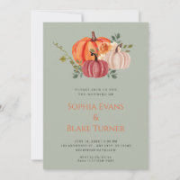 Orange Purple and White Pumpkin Green Wedding