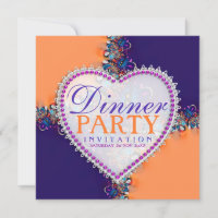 Orange Purple Bohemian Hippie Batik Dinner Party