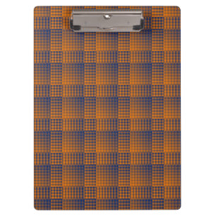 Orange Purple Chequered Abstract Pattern Clipboard