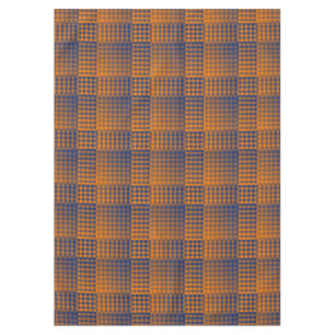 Orange Purple Chequered Abstract Pattern Tablecloth