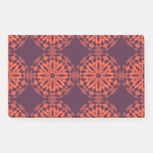Orange purple cool, unique, trendy flower abstract post-it notes