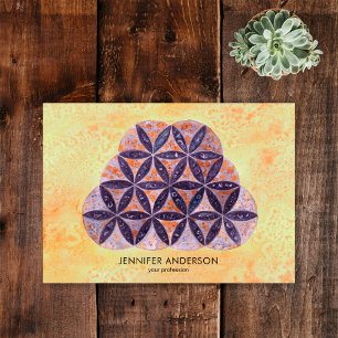 Orange Purple Seed Of Life  Business Card