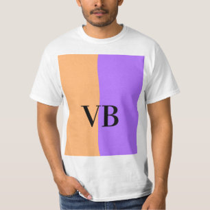 Orange purple solid add name letter monogram text T-Shirt