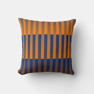 Orange Purple Striped Pattern Cushion