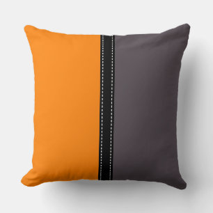 Orange & Quartz Solid Colour Background Cushion