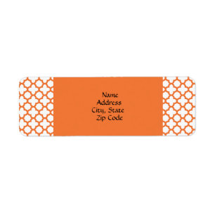 Orange Quatrefoil Pattern