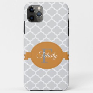 Orange Quatrefoil Personalised Case-Mate iPhone Case