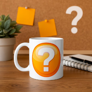 Orange Question Mark Bold Modern Symbol Coffee Mug