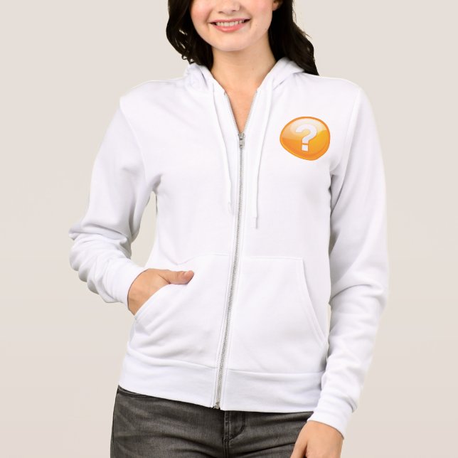 Orange Question Mark Bold Modern Symbol Hoodie (Front)