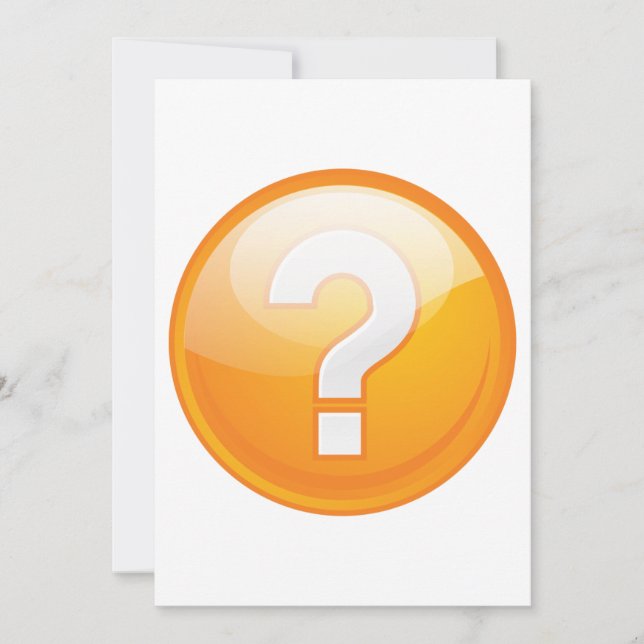 Orange Question Mark Invitations (Front)