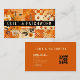 Orange Quilt Patchwork Handmade Clothing  Business Card
