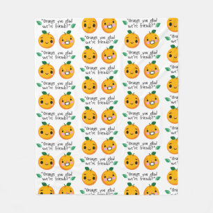 ORANGE QUOTE FLEECE BLANKET