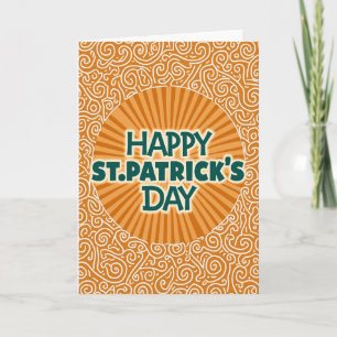 Orange Rays Happy Day Card