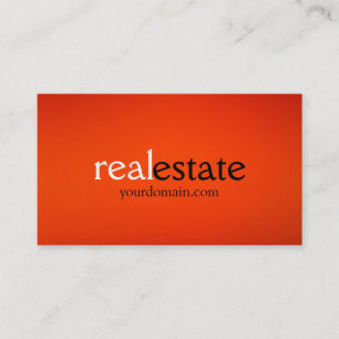 Orange Real Estate Agent Business Card