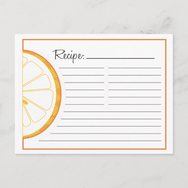 Orange Recipe Card (Front)
