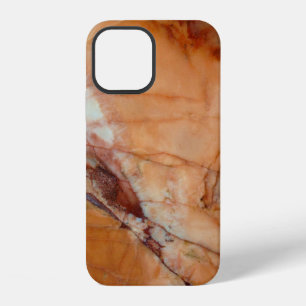 Orange Red and White Veined iPhone 12 Case